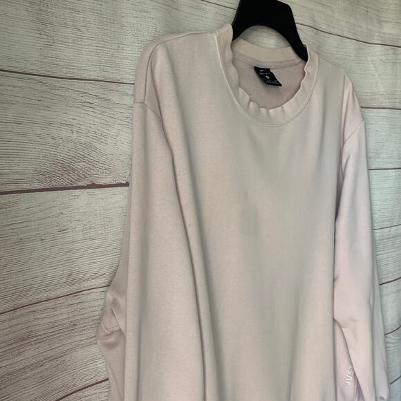 Nike Dri-Fit Light Pink Sweatshirt Oversized Crewneck Pullover Size XL - Picture 12 of 16